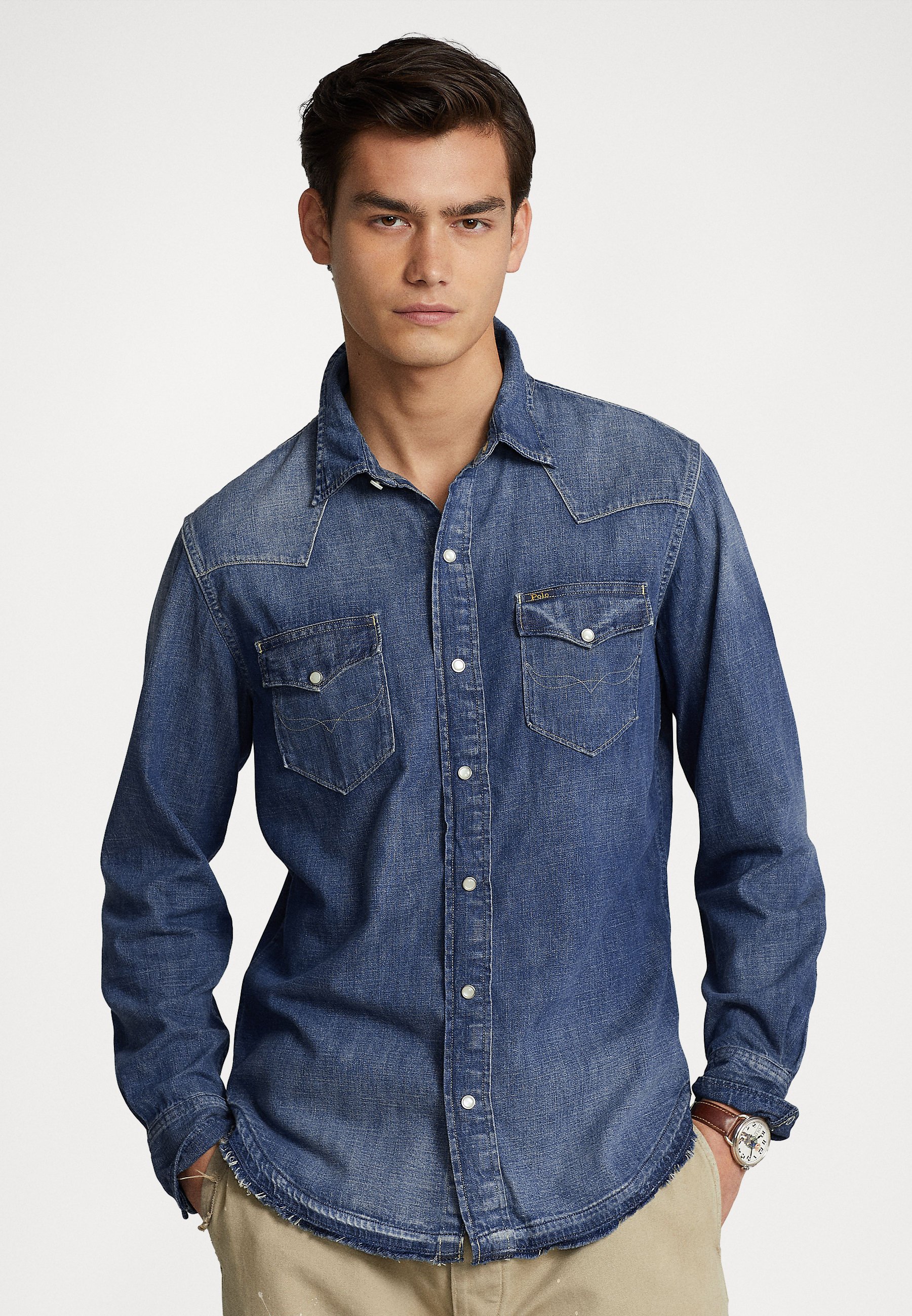 Polo Ralph Lauren WESTERN LONG SLEEVE SPORT SHIRT - Ing - hocking/bézs -  Zalando.hu
