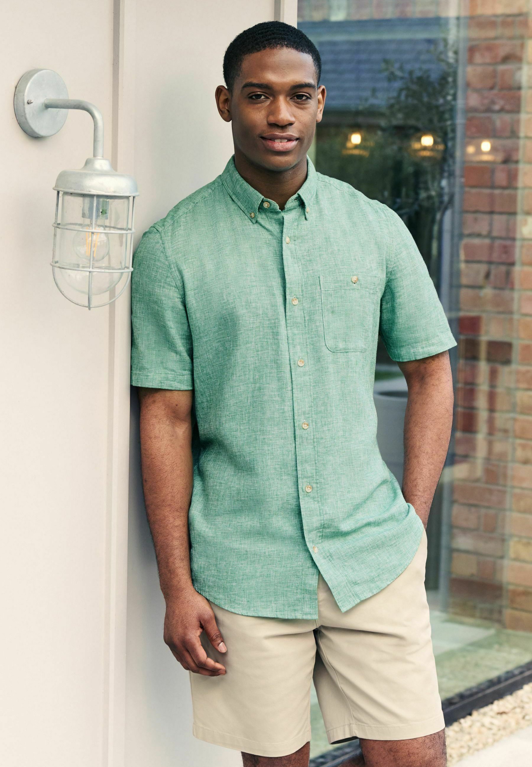 Next SHORT SLEEVE - Shirt - mint green/green - Zalando