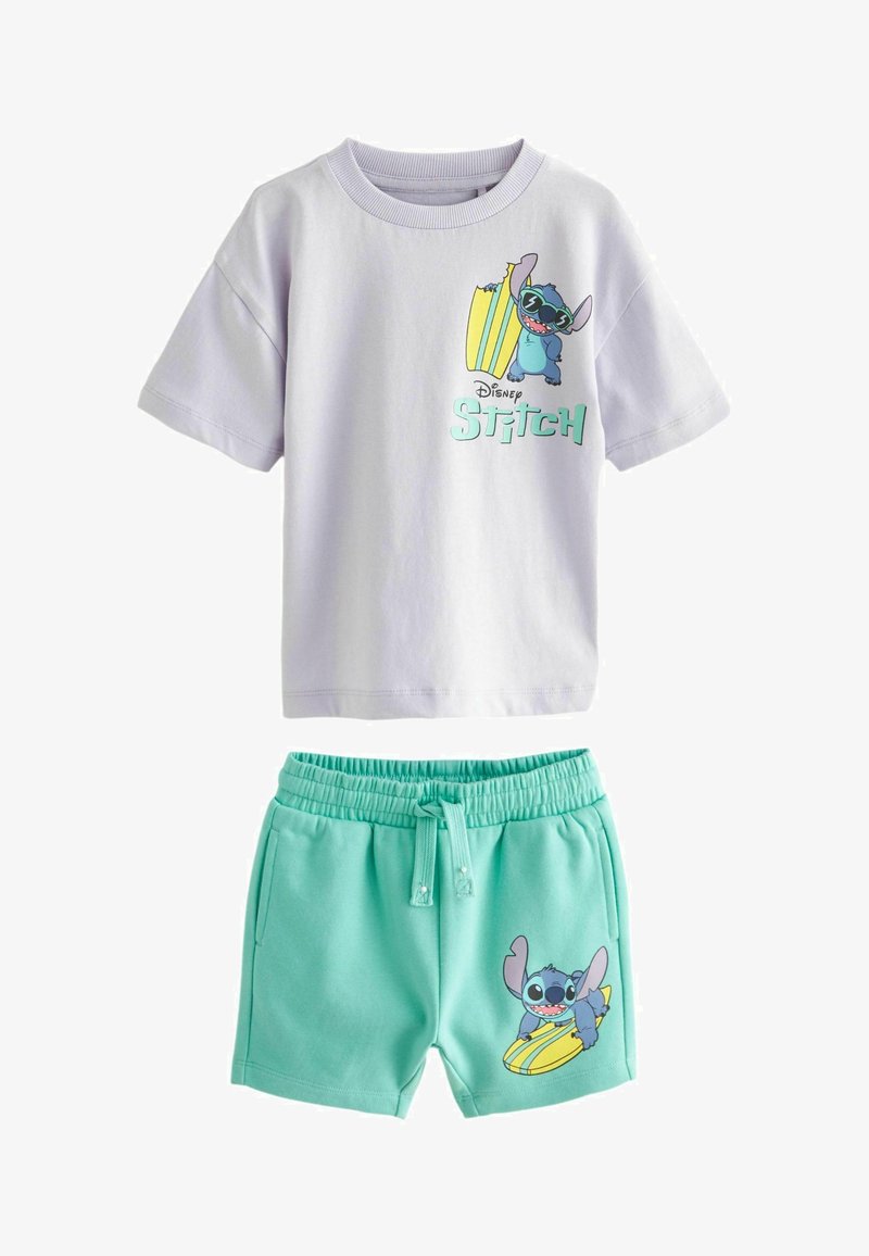 Next STITCH SHORT SLEEVE AND REGULAR FIT SET - Pantaloni de trening - lilac purple green