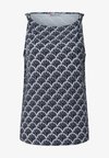 TOP WITH BOAT NECKLINE AND SHOULDER - Débardeur - shadowed navy