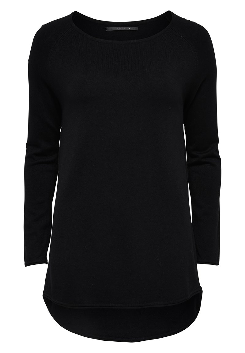 ONLY ONLMILA LACY L S LONG Strickpullover black/schwarz Zalando