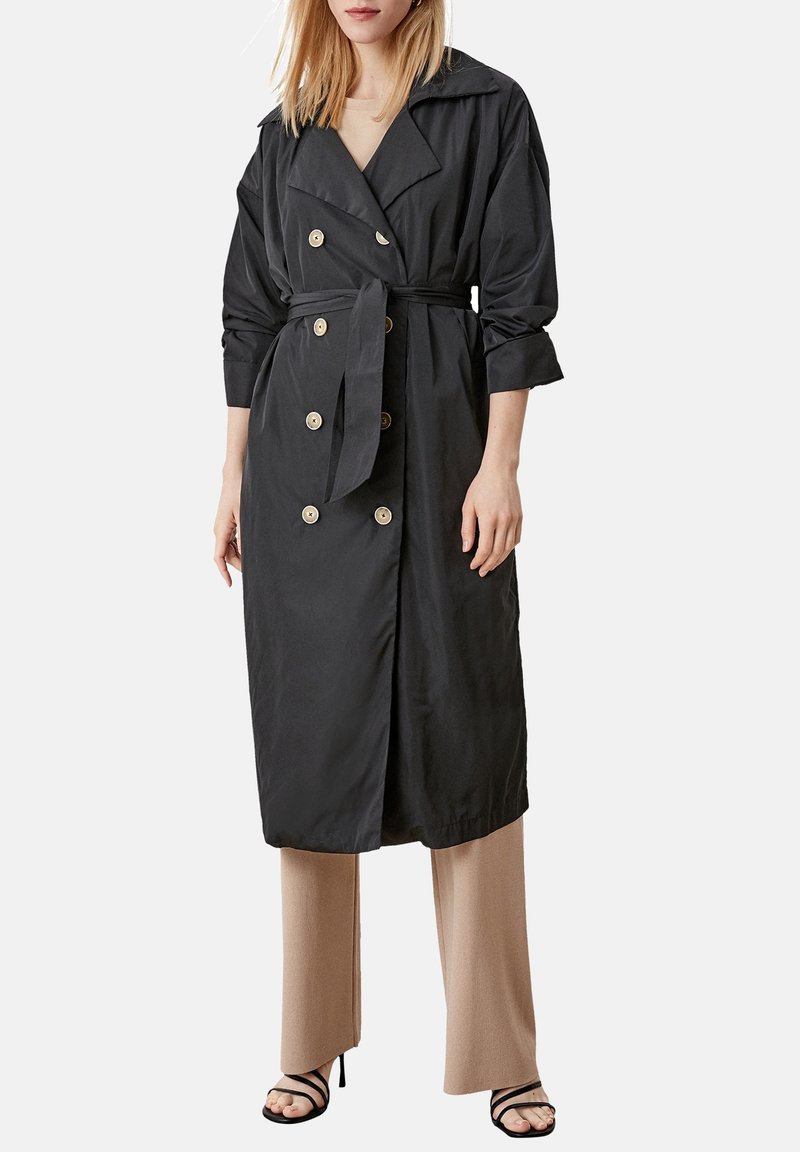 Damen Parkas | s.Oliver BLACK LABEL Trenchcoat grey black/schwarz - PL48029 Damen Parkas | s.Oliver BLACK LABEL Trenchcoat grey black/schwarz - PL48029