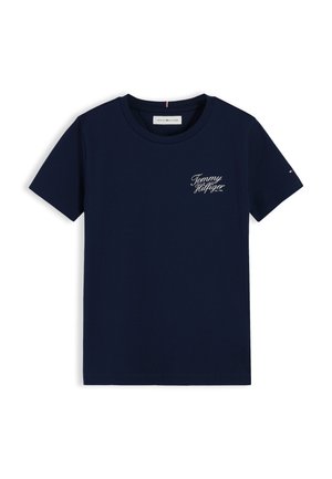 Tommy Hilfiger, SCRIPT TEE - Basic T-shirt - dark blue