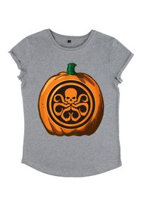 Henry Tiger MARVEL OTHER SKULL PUMPKIN - T-shirts print - melange grey