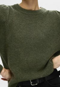 Selected Femme Strickpullover - khaki