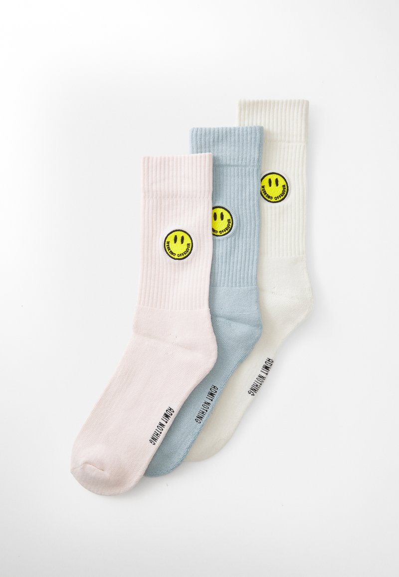 Weekend Offender SMILEY SPORT UNISEX 3 PACK - Κάλτσες - pink/blue/cream