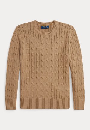 Polo Ralph Lauren, CABLE-KNIT COTTON SWEATER 7-14Y - Maglione - camel heather