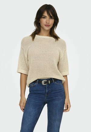 JDYTIKKA - T-shirt print - sandshell