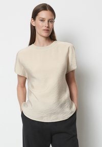 Marc O'Polo - SHORT SLEEVE - Jednoduché tričko - stone grey Miniatura obrázku 1