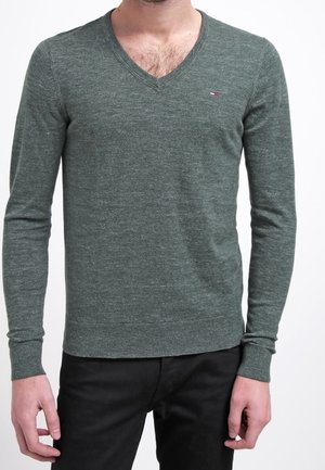 Stickad tröja - dark green