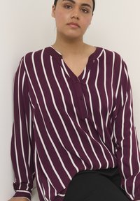 Kaffe Curve SIDA - Blouse - winetasting   chalk stripe