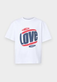 LOVE PRINT BOXY UNISEX - T-shirt imprimé - white