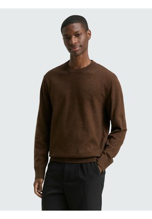 BASIC CREWNECK  - Trui - brown black mouline