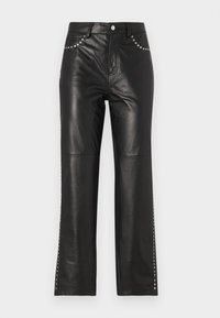 JETT STUDDED  - Pantalón de cuero - black