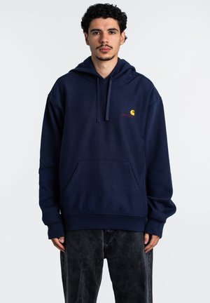 CARHARTT WIP HOODED AMERICAN SCRIPT - Jersey con capucha - dark blue
