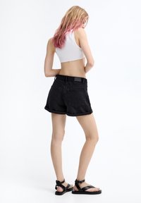 PULL&BEAR Shorts vaqueros - black