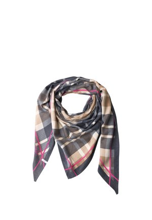 Cecil, TRIANGULAR SCARF WITH A CHECKERED PATTERN - Foulard - urban dark blue