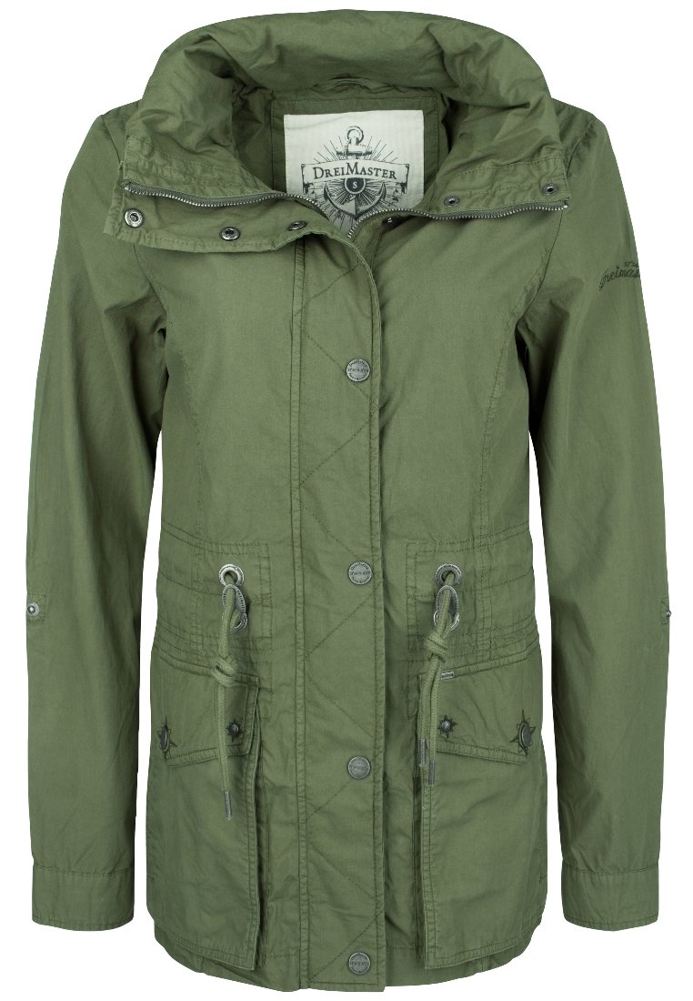 dreimaster Lichte jas olijfgroen