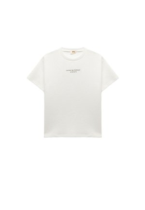 SHORT SLEEVE - Camiseta estampada - beige