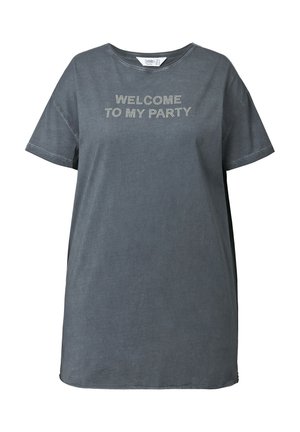 Angel of Style Print T-shirt - charcoal gray