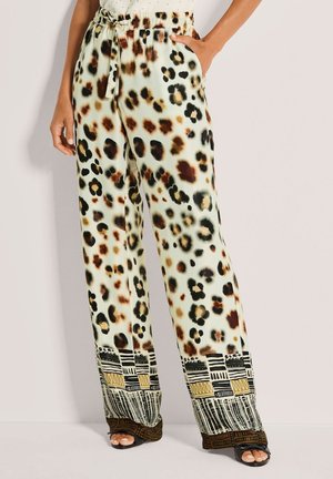 PETITE - Stoffhose - pearl white   black   multicolour