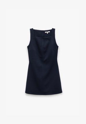 Koton SQUARE NECK MINI DRESS - Etuikjole - dark blue