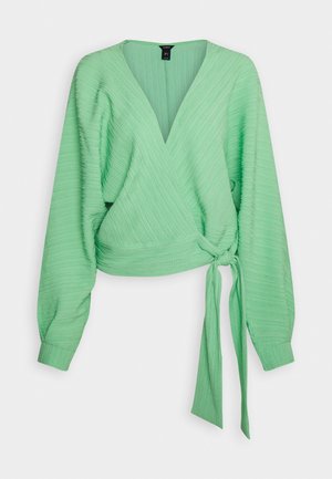 Lindex BLOUSE PAMELA WRAP - Pluus - green