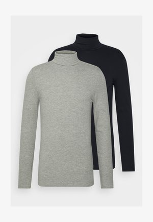 2 PACK - Long sleeved top - dark blue/mottled grey