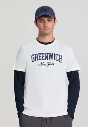 COLLEGE - T-shirt con stampa - bianco lana