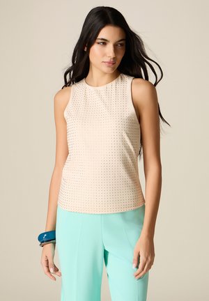 CON MICRO CRISTALLI - Top - beige