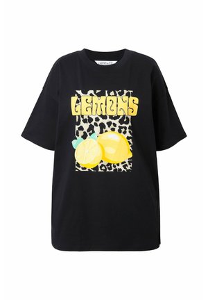 Studio Untold LEMONS - Triko s potiskem - black