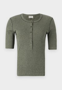 PLACKET SHORT SLEEVE - Basic T-shirt - forest green