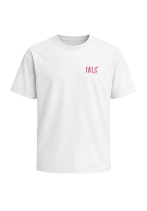 Neverless, HERREN T-SHIRT - CHERRY BLOSSOM - OVERSIZED RELAXED FIT - Print T-shirt - weiß