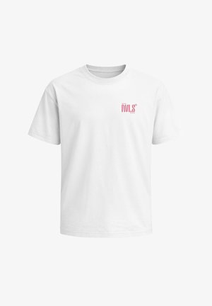 Neverless, HERREN T-SHIRT - CHERRY BLOSSOM - OVERSIZED RELAXED FIT - Print T-shirt - weiß