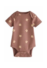 Next SHORT SLEEVE  5 PACK REGULAR FIT - Glaustinukė - brown bear face