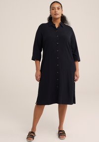 WE Fashion CURVE - Abito a camicia - schwarz