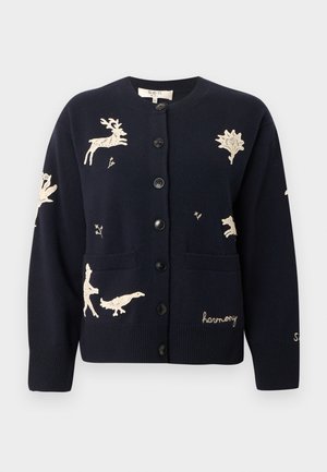 MIKA APPLIQUE CARDIGAN  - Casaco de malha - navy