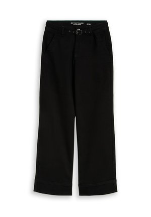 TOM TAILOR, LUNA WIDE - Stoffhose - black denim