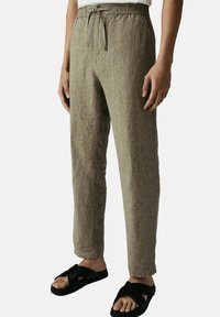 Next - REGULAR FIT SIGNATURE ELASTICATED WAIST DRAWSTRING - Trousers - neutral Thumbnail Image 1