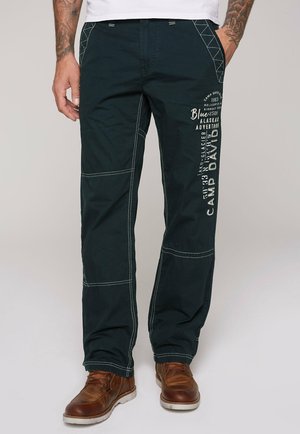 MIT LABEL-APPLIKATIONEN - Trousers - frozen navy