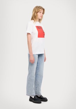 TEE - T-shirt med print - white/red