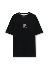 MANGA CORTA GREAT THINGS - Camiseta estampada - black