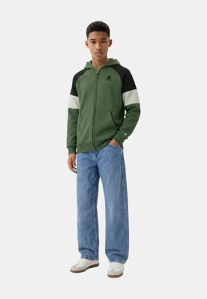 Champion, FELPA ZIP CAPPUC CHAMPION HO FUL ZIP SWEAT COL GS548 - Felpa con zip - green