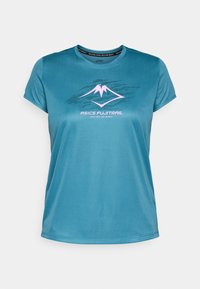 FUJITRAIL LOGO TOP - T-shirt imprimé - atlantis blue