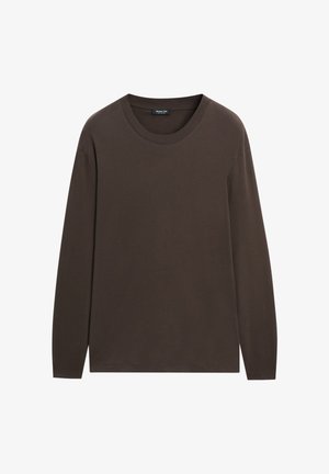 Massimo Dutti, 100% COTTON LONG SLEEVE T-SHIRT - T-shirt à manches longues - brown