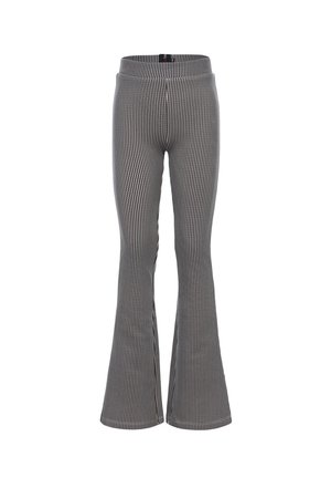 FLARED GESTREEPT - Broek - navy