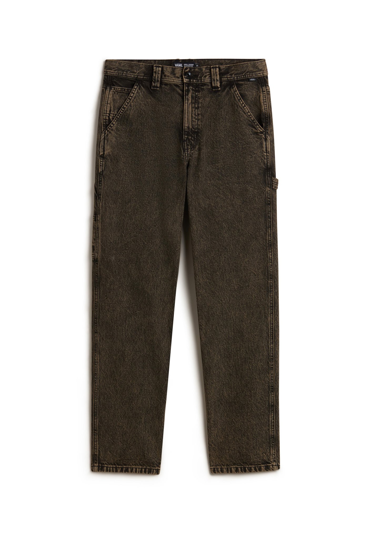 Vans DRILL CHORE CARPENTER ACID WASH - Džíny Straight Fit - olive
