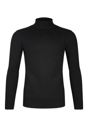 SIKSILK, LS HIGH NECK KNITTED SWEATER. - Jersey de punto - black
