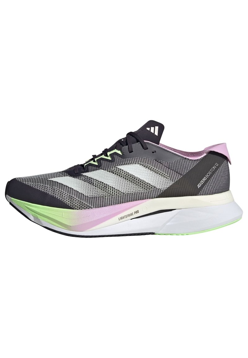 adidas Performance ADIZERO BOSTON 12 - Tenisice za cestovno trčanje - aurora black  metalic   green spark