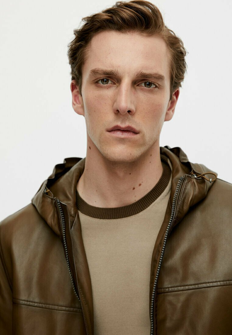 Herren Leichte Jacken | Massimo Dutti Lederjacke brown/braun - JQ14803 Herren Leichte Jacken | Massimo Dutti Lederjacke brown/braun - JQ14803